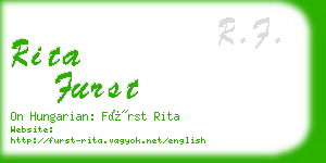 rita furst business card